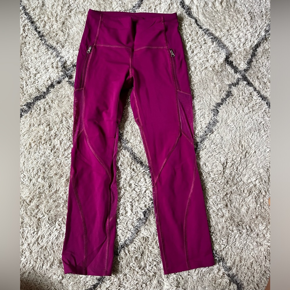 Magenta run/bike Lululemon leggings